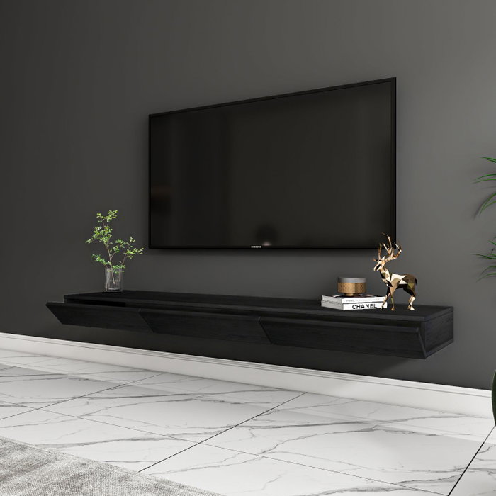 Hanah Home Avalon Soporte para televisión Madera Negra